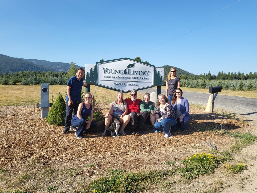 CARE Summit 2023 at Highland Flats Tree Farm -September 2023 3 Left to right: Hengki Sukardi, Georgann Bastecki, Lora Lee Stewart (and Molly), Robert Teasdale, Autumn Bear, Ismenia Azcanio, Amy Pittman, and Patricia Iannone