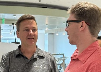 Relationship and Connection 15 Anthony Stewart and Jacob Young talking during our tour of YLGHQ